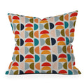 Viviana Gonzalez Mid Century Geometric Vibes I Outdoor Throw Pillow