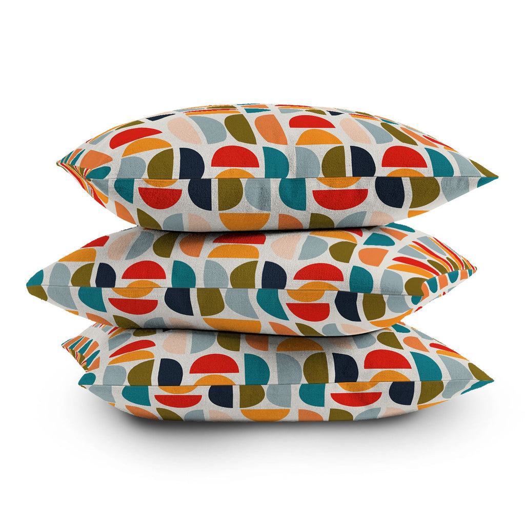 Viviana Gonzalez Mid Century Geometric Vibes I Outdoor Throw Pillow