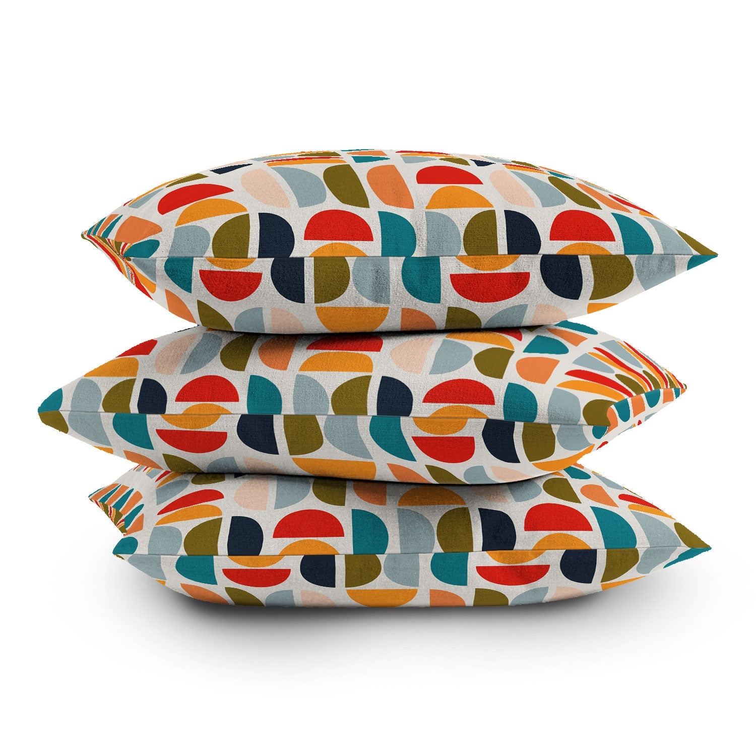 Viviana Gonzalez Mid Century Geometric Vibes I Outdoor Throw Pillow