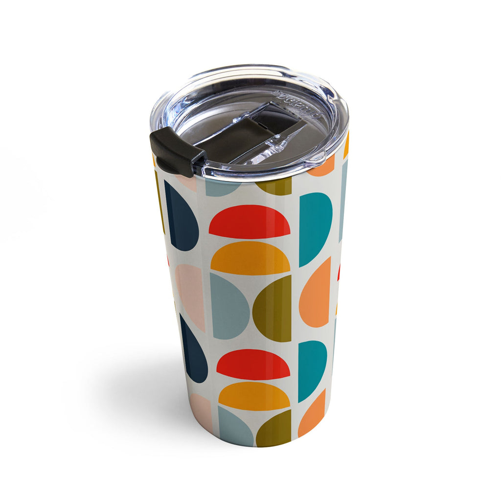 Viviana Gonzalez Mid Century Geometric Vibes I Travel Mug