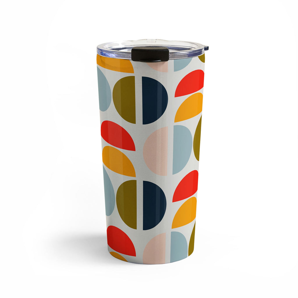 Viviana Gonzalez Mid Century Geometric Vibes I Travel Mug