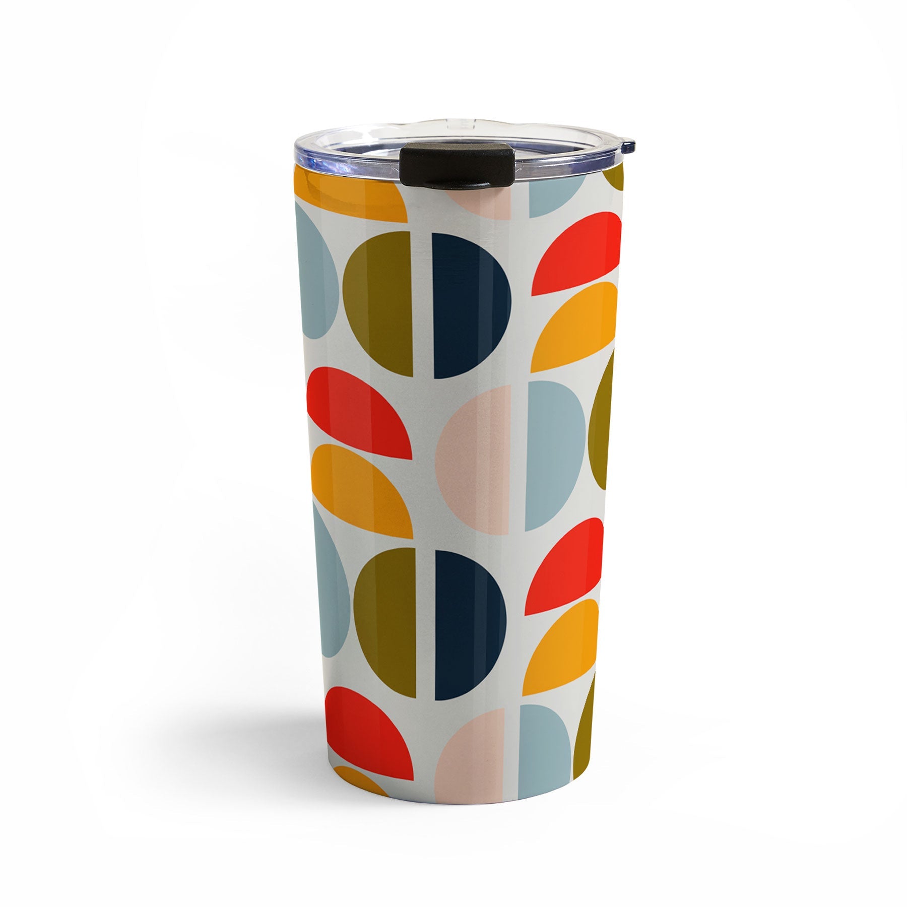 Viviana Gonzalez Mid Century Geometric Vibes I Travel Mug