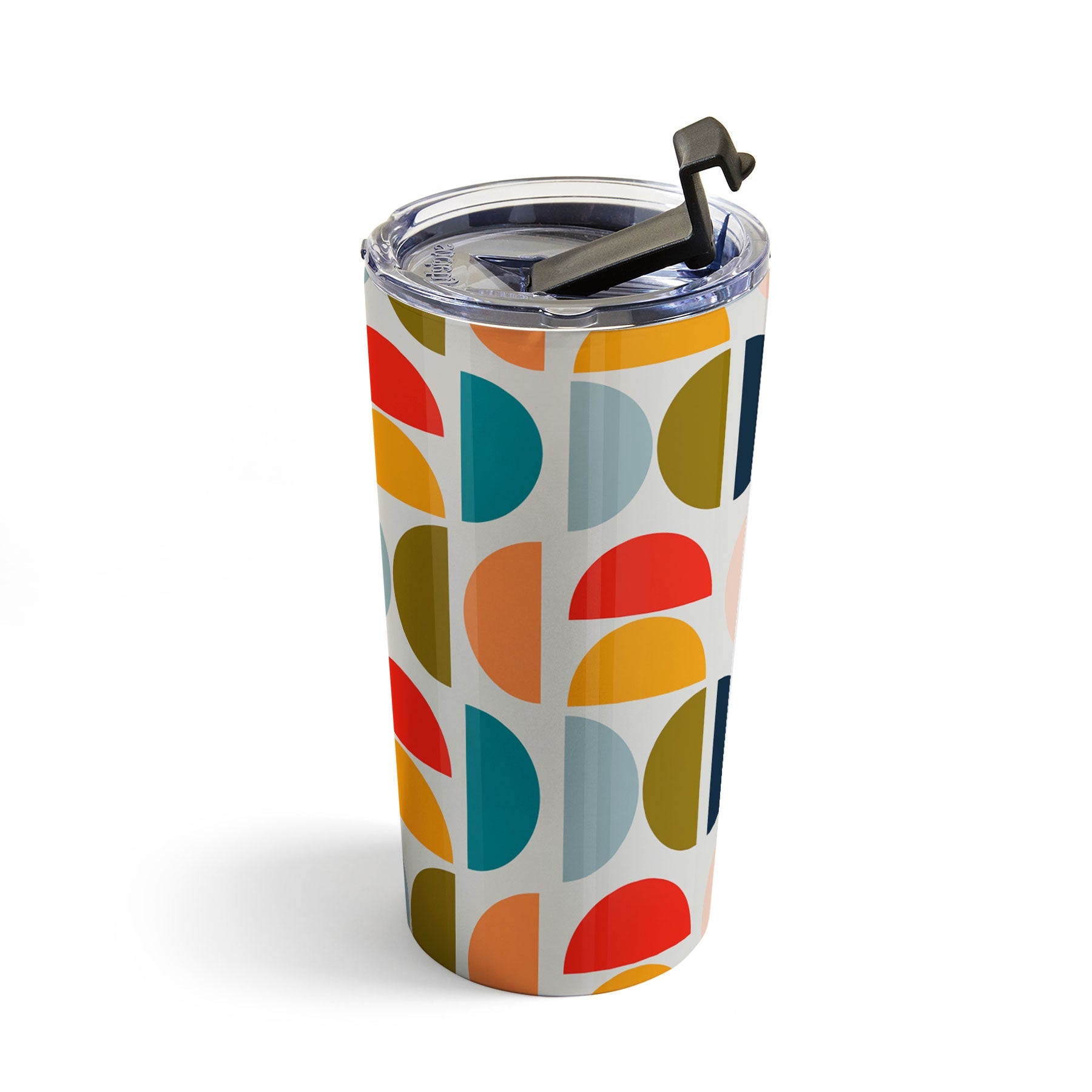 Viviana Gonzalez Mid Century Geometric Vibes I Travel Mug