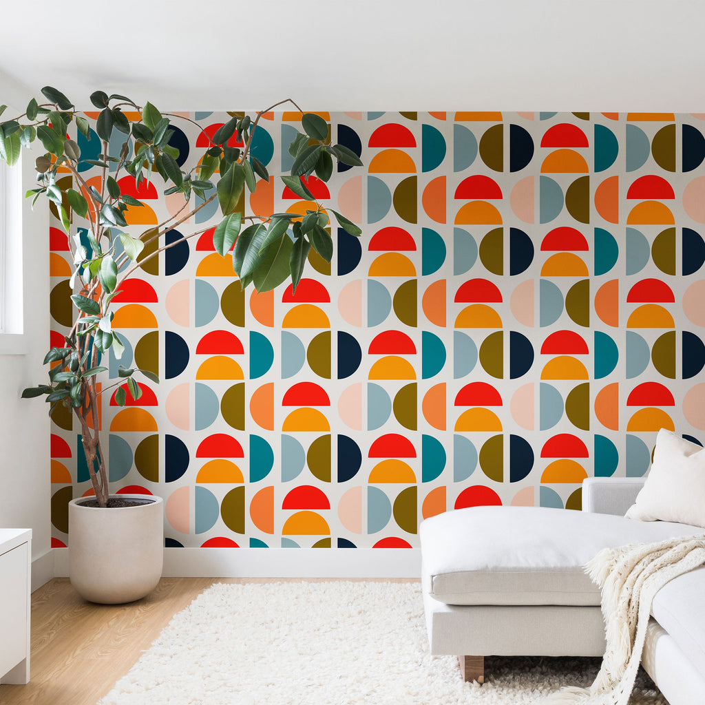 Viviana Gonzalez Mid Century Geometric Vibes I Wall Mural
