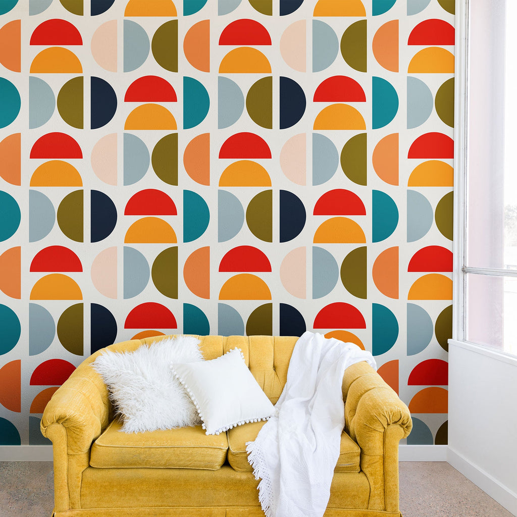 Viviana Gonzalez Mid Century Geometric Vibes I Wall Mural