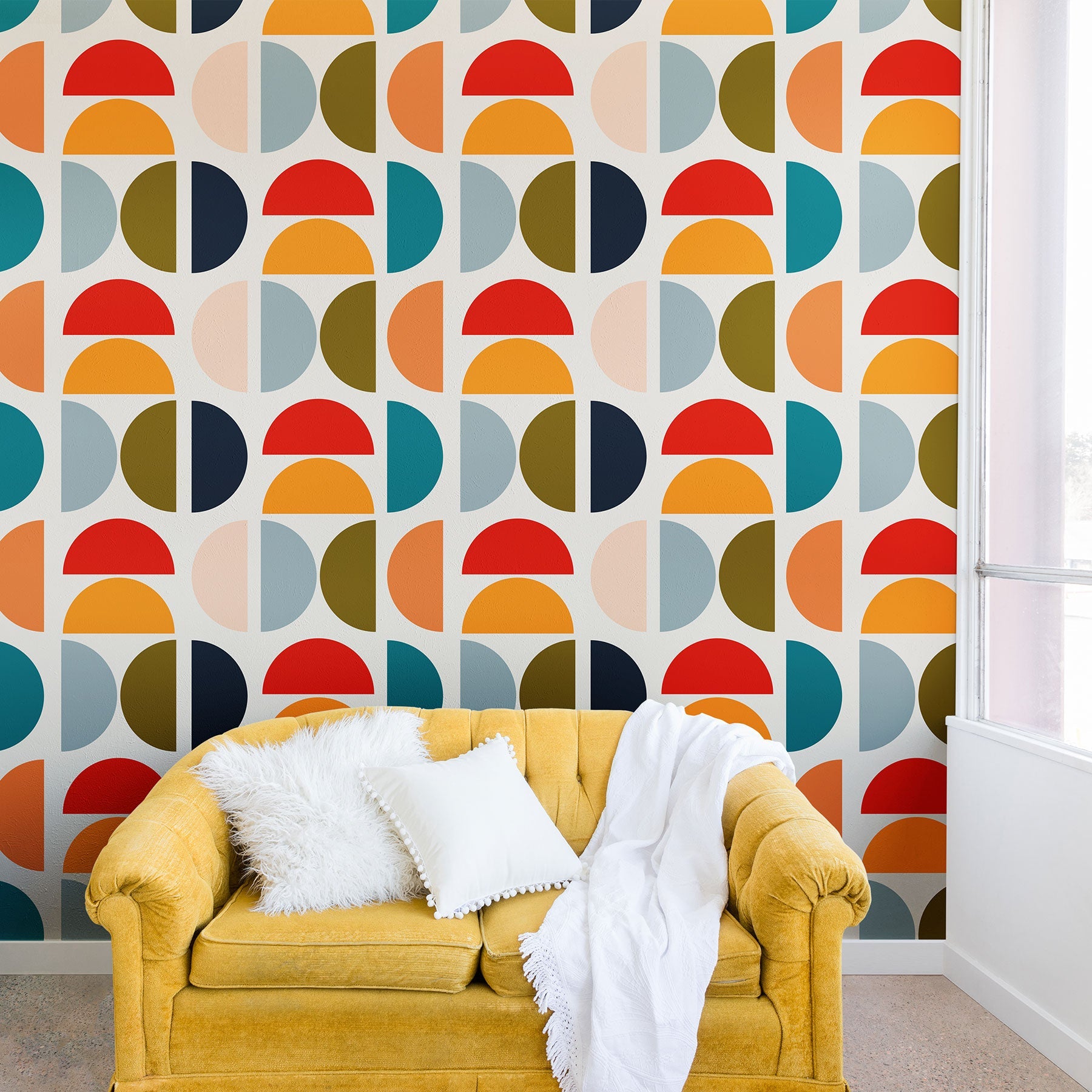 Viviana Gonzalez Mid Century Geometric Vibes I Wall Mural
