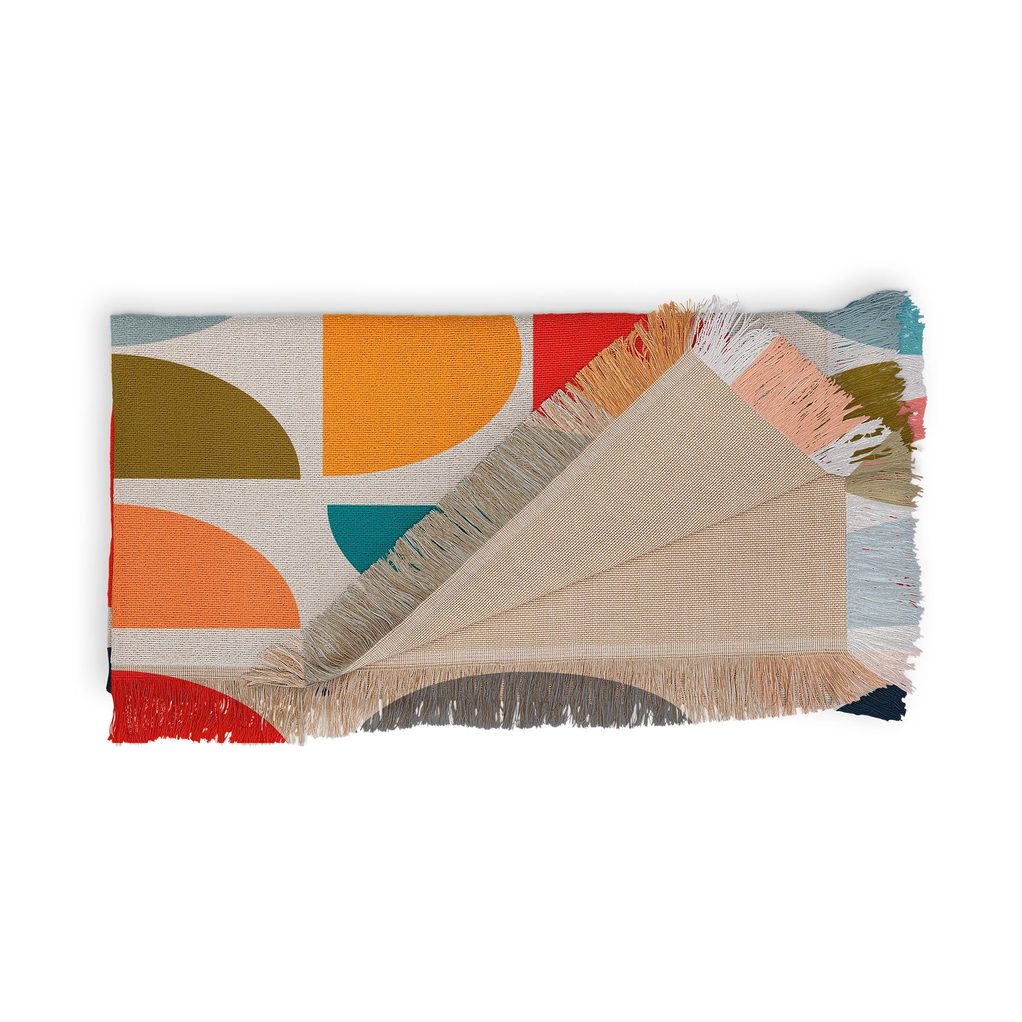 Viviana Gonzalez Mid Century Geometric Vibes I Throw Blanket