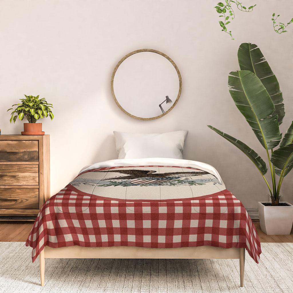 DENY Designs Gingham Eagle Comforter