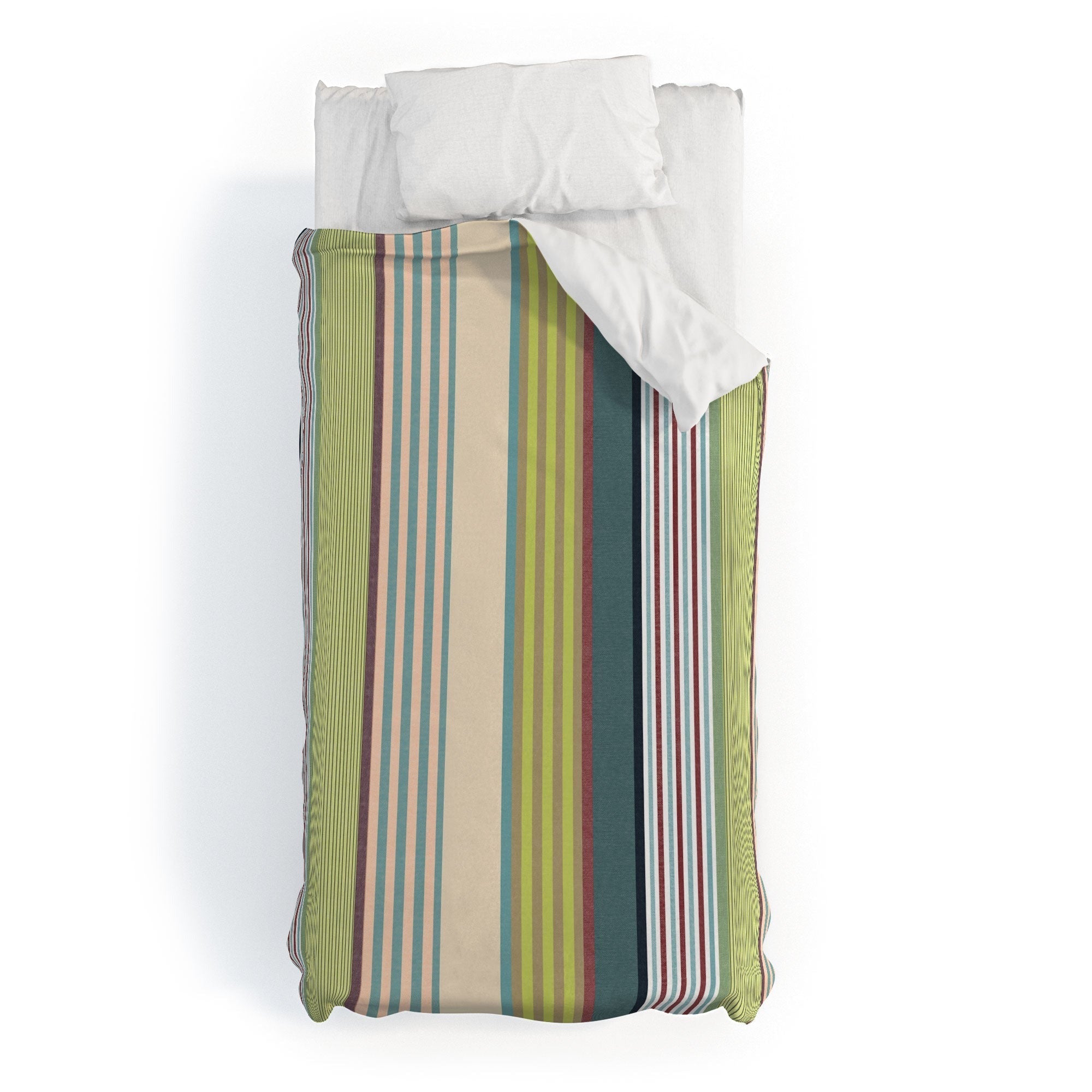 Marta Barragan Camarasa Colorful Stripe Delight Duvet Cover