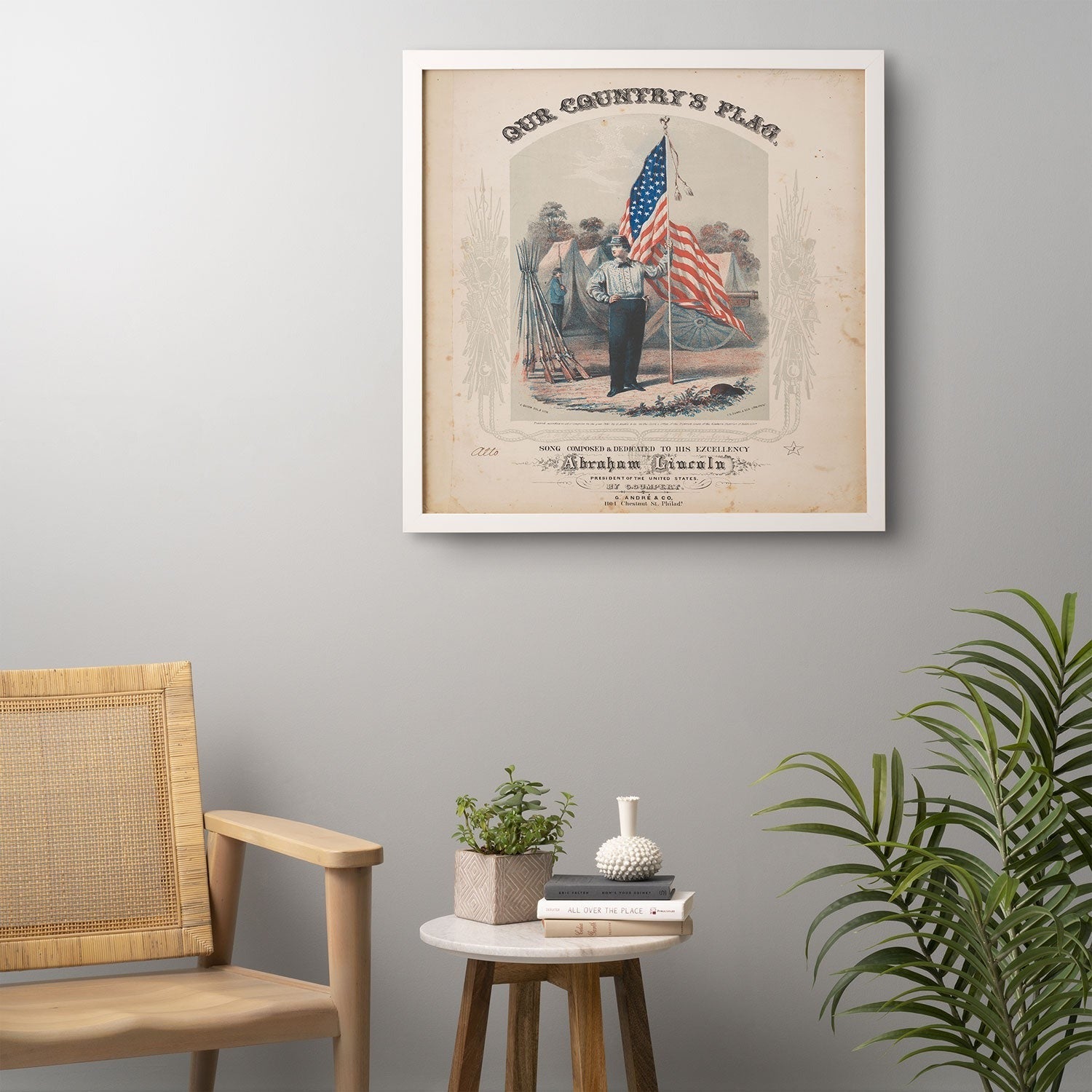 DENY Designs Our Country s Flag Framed Wall Art