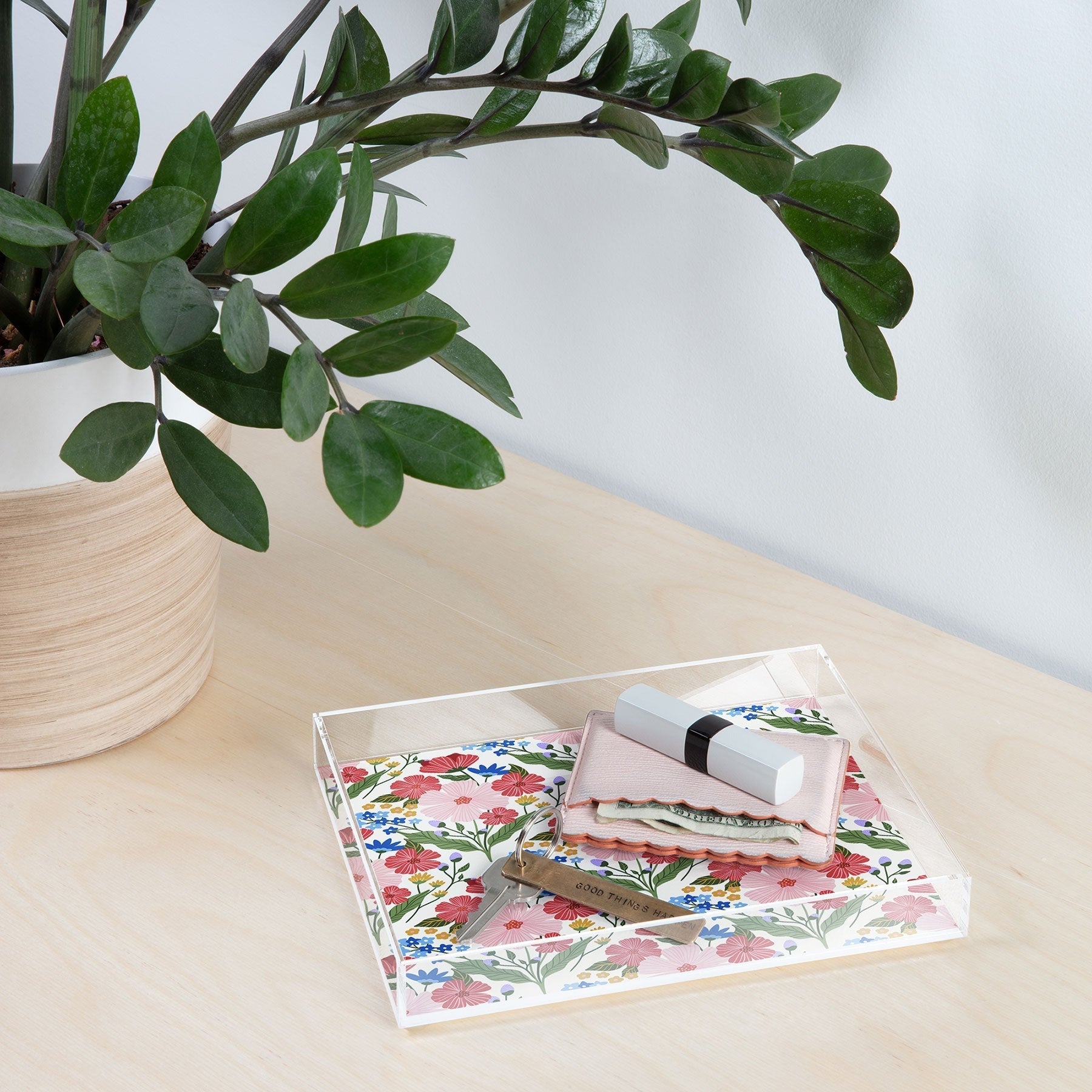 Design by Spark Wild Bloom Flowers Acrylic Tray