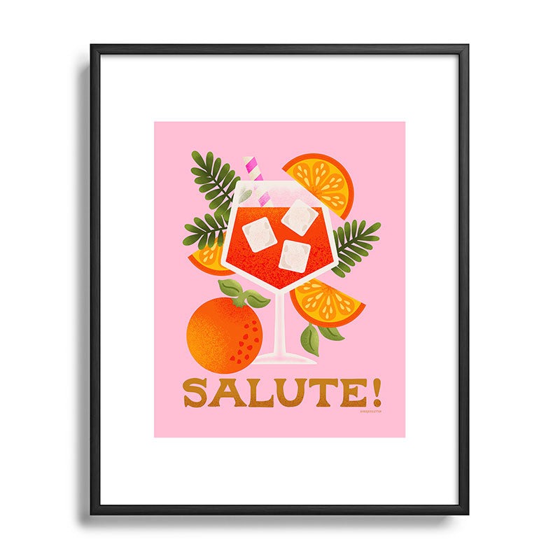 Jessica Molina Orange Spritz Metal Framed Art Print