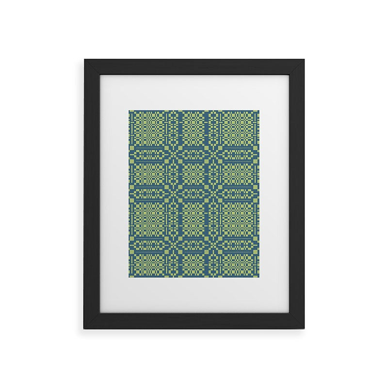 Marta Barragan Camarasa Nostalgic Grid Design Framed Art Print