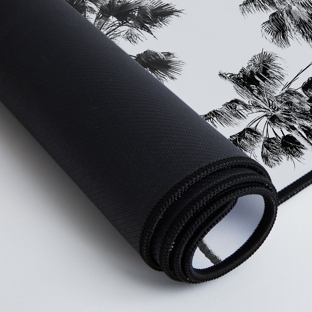 Gal Design Black And White Palms Desk Mat