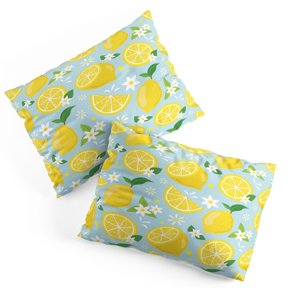 Design by Spark Lemony Fresh Florals Pillow Shams