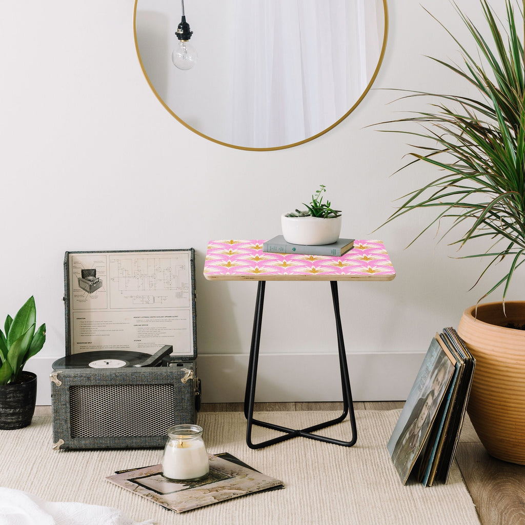 Jennifer Labre Pink Palmetto Side Table