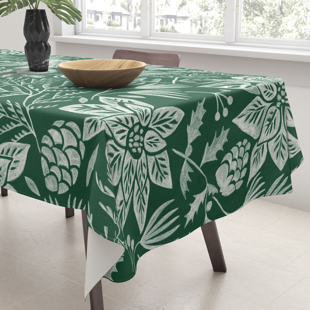 Pimlada Phuapradit Christmas Poinsettia Tablecloth