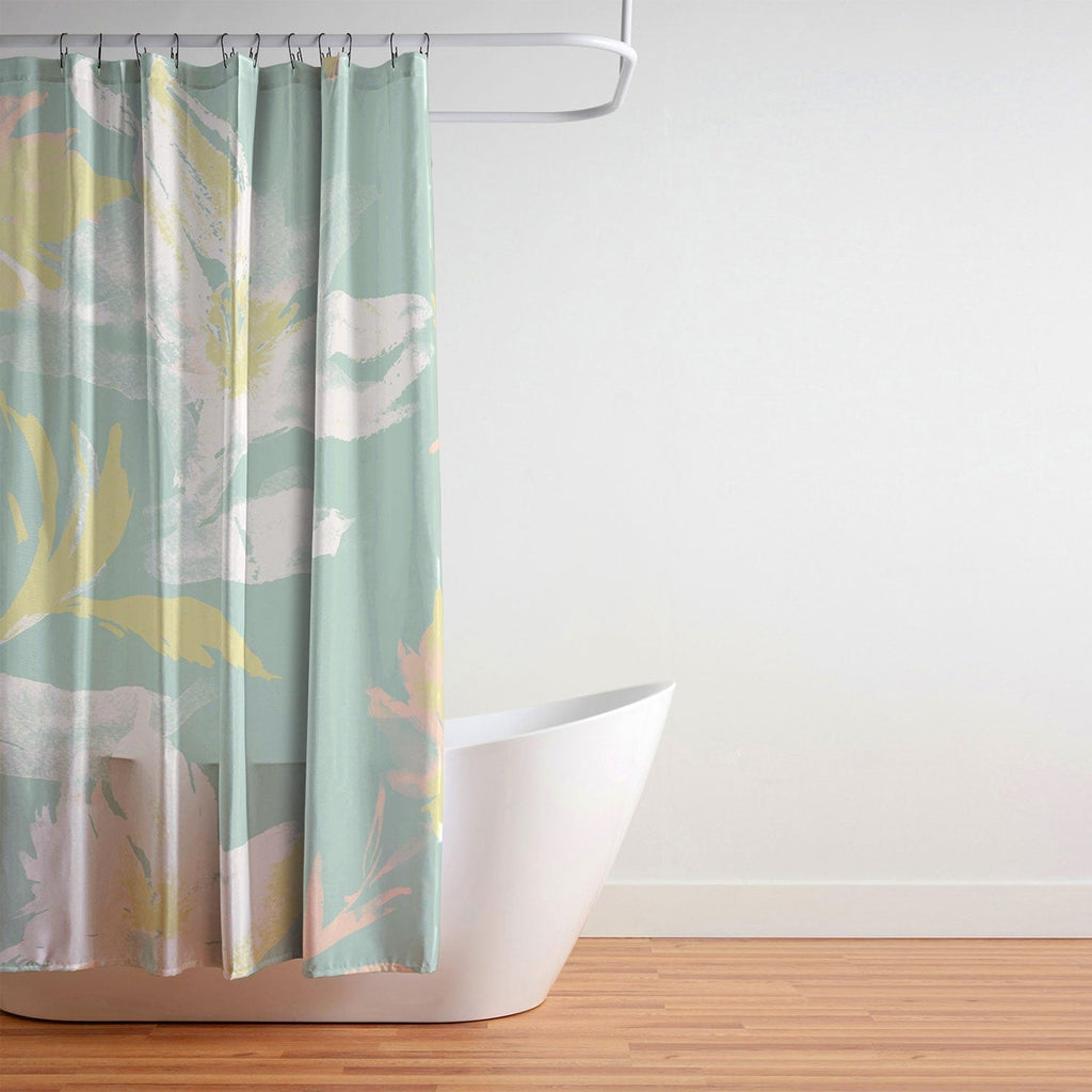 Gabriela Fuente Emma Floral Mint Shower Curtain