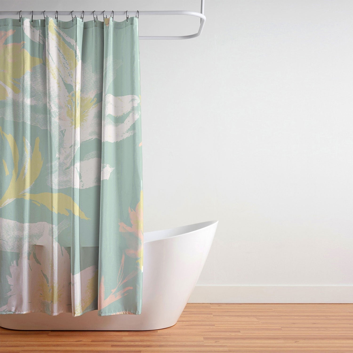 Gabriela Fuente Emma Floral Mint Shower Curtain