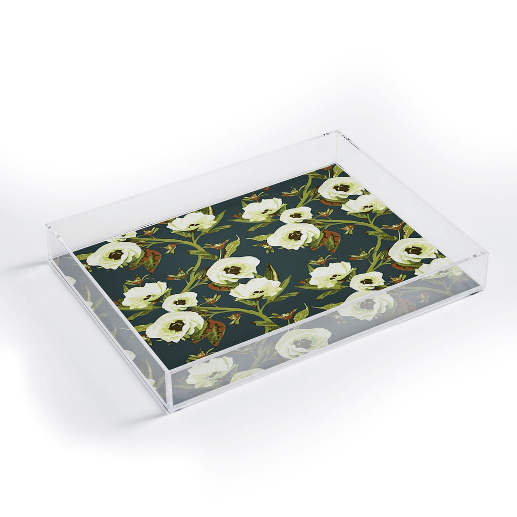 ThirtyOne Illustrations Circa in Olive Acrylic Tray
