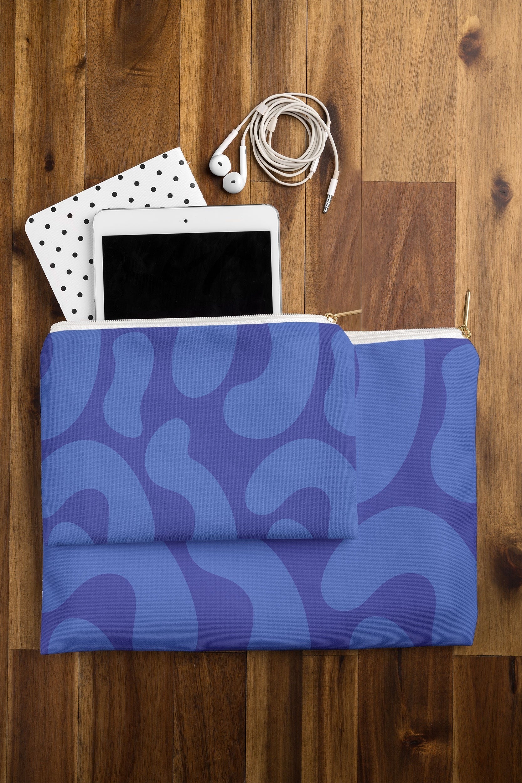 Camilla Foss Blue Pebble Pouch