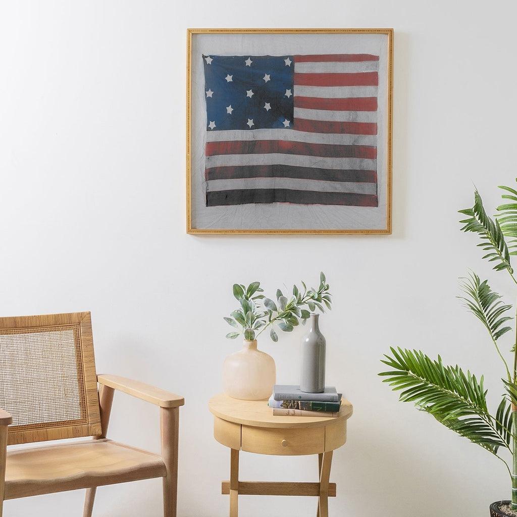 DENY Designs Flag Attributed to Elizabeth Schuyler Hamilton Framed Wall Art
