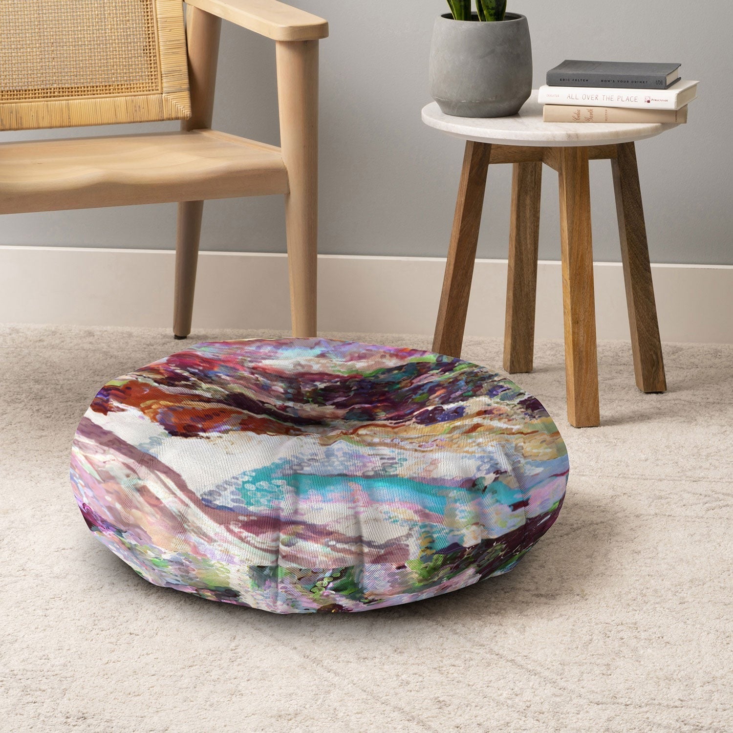 83 Oranges Sequin Haze Floor Pillow Round