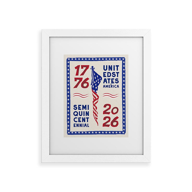 DENY Designs Retro 76 26 Framed Art Print
