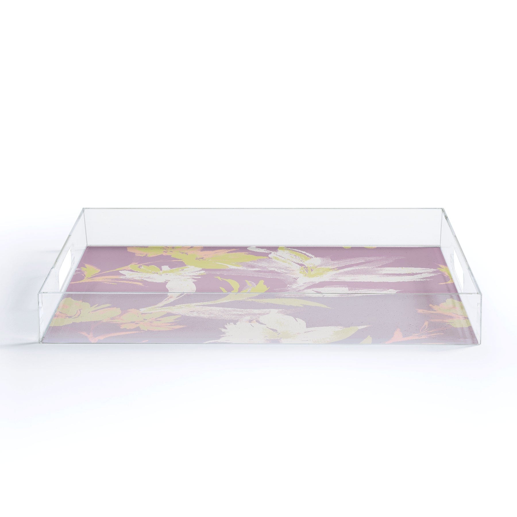 Gabriela Fuente Emma Lilac Floral Acrylic Tray