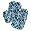 Ninola Design Botanic Retreat Ombre Abstract Watercolor Flowers Blue Navy Coaster Set