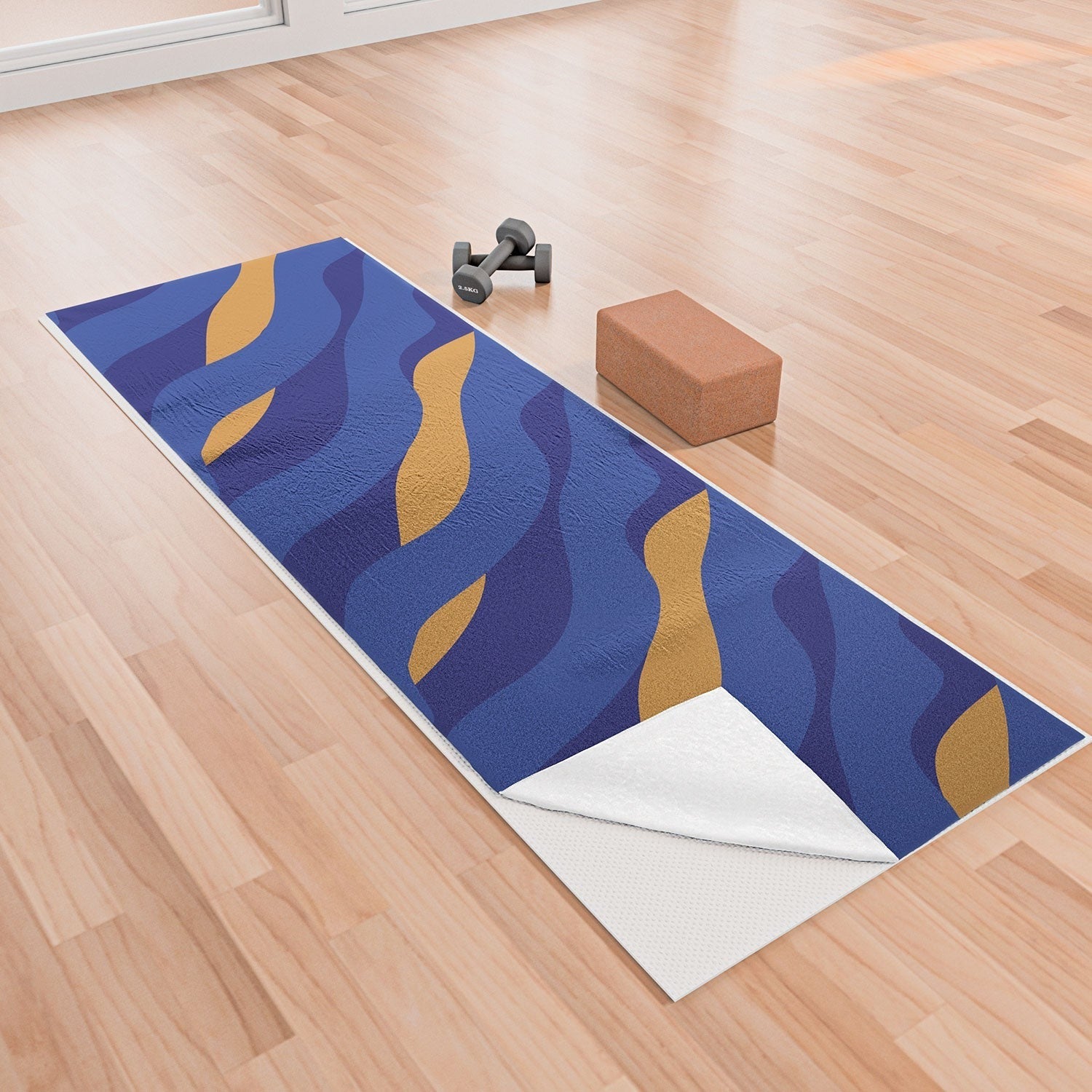 Camilla Foss Pebbles in Stream Yoga Towel
