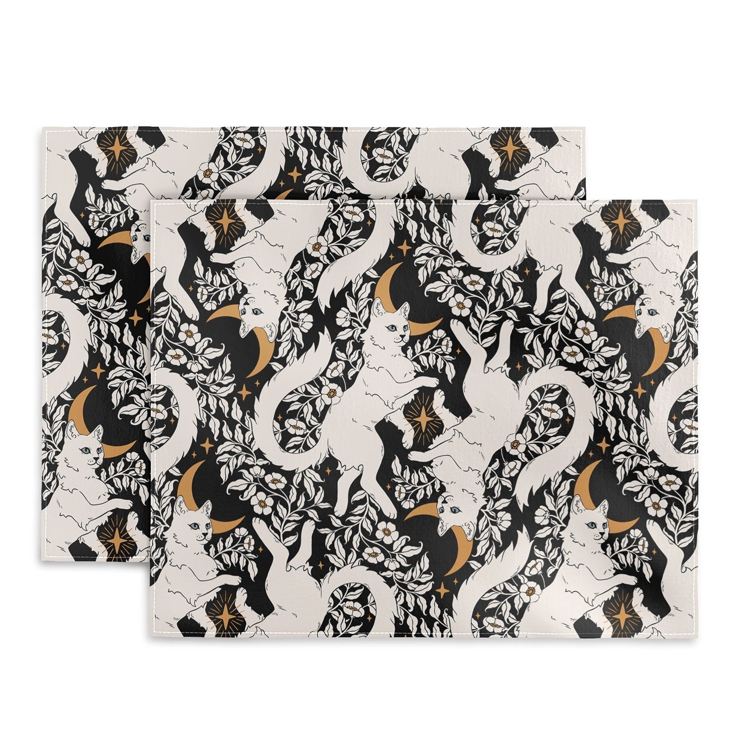 Avenie Celestial Cats Gold Placemat