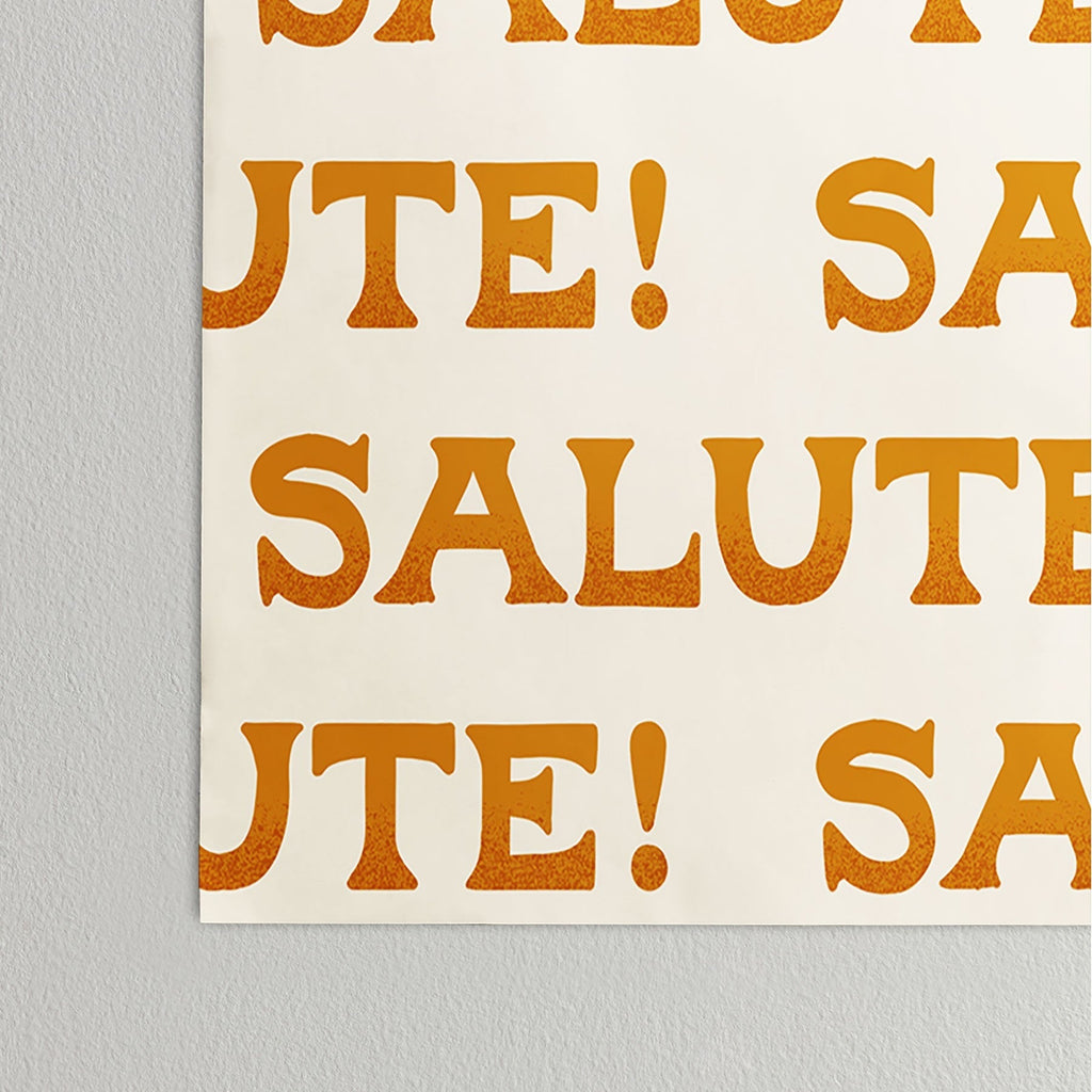 Jessica Molina Salute Gold Pattern on Cream Poster