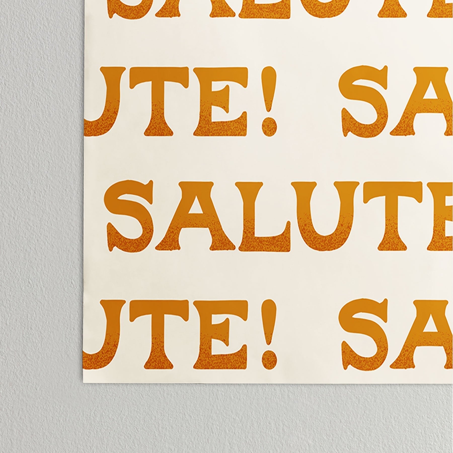 Jessica Molina Salute Gold Pattern on Cream Poster