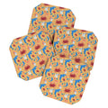 Seta Zakian Sailing Sealife yellow Coaster Set
