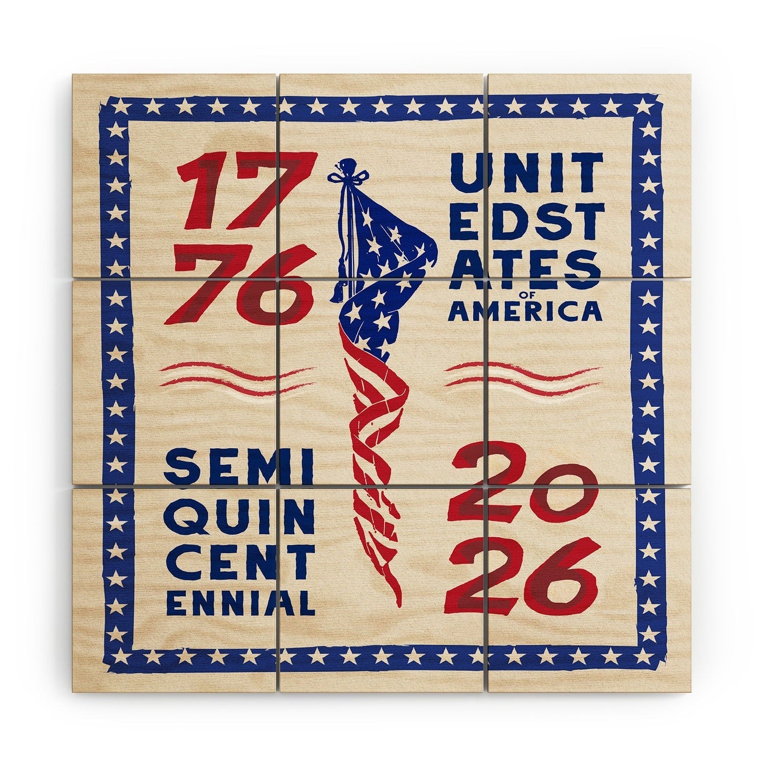 DENY Designs Retro 76 26 Wood Wall Mural