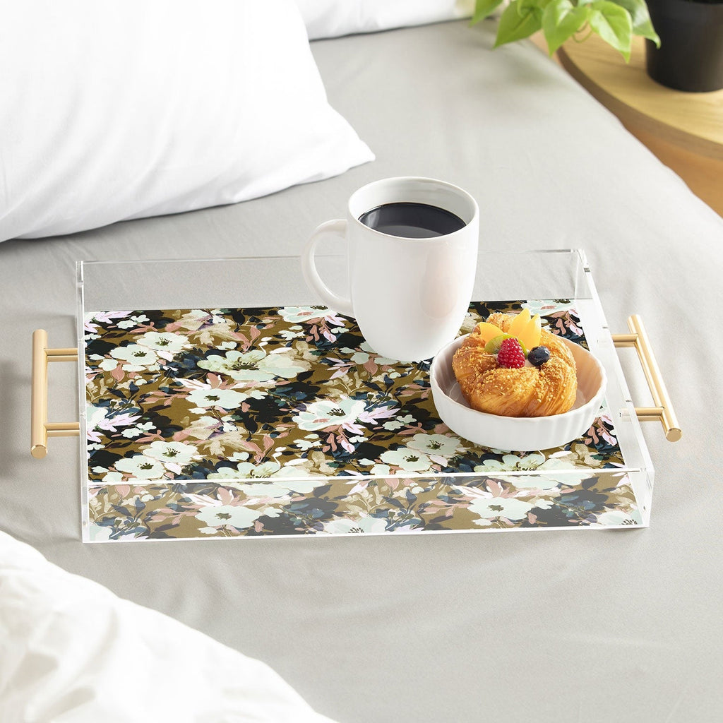 Marta Barragan Camarasa Romantic Floral Fusion Acrylic Tray