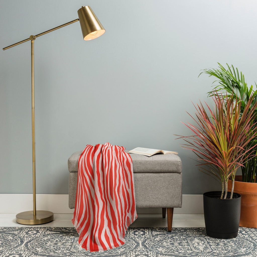 Avenie BR Red Zebra Stripe Throw Blanket