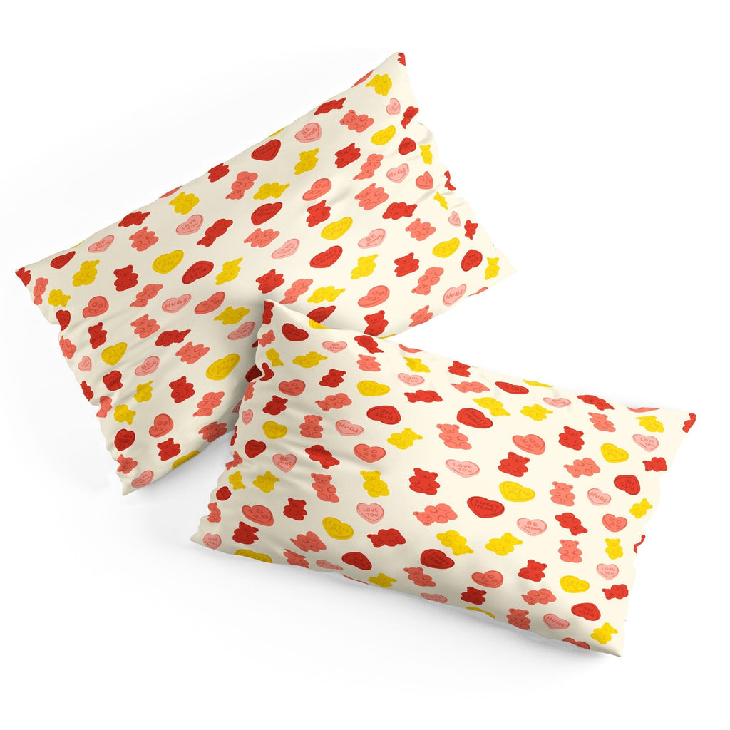 Design by Spark Gummy Bears and Candy Hearts Valentines Pillow Shams