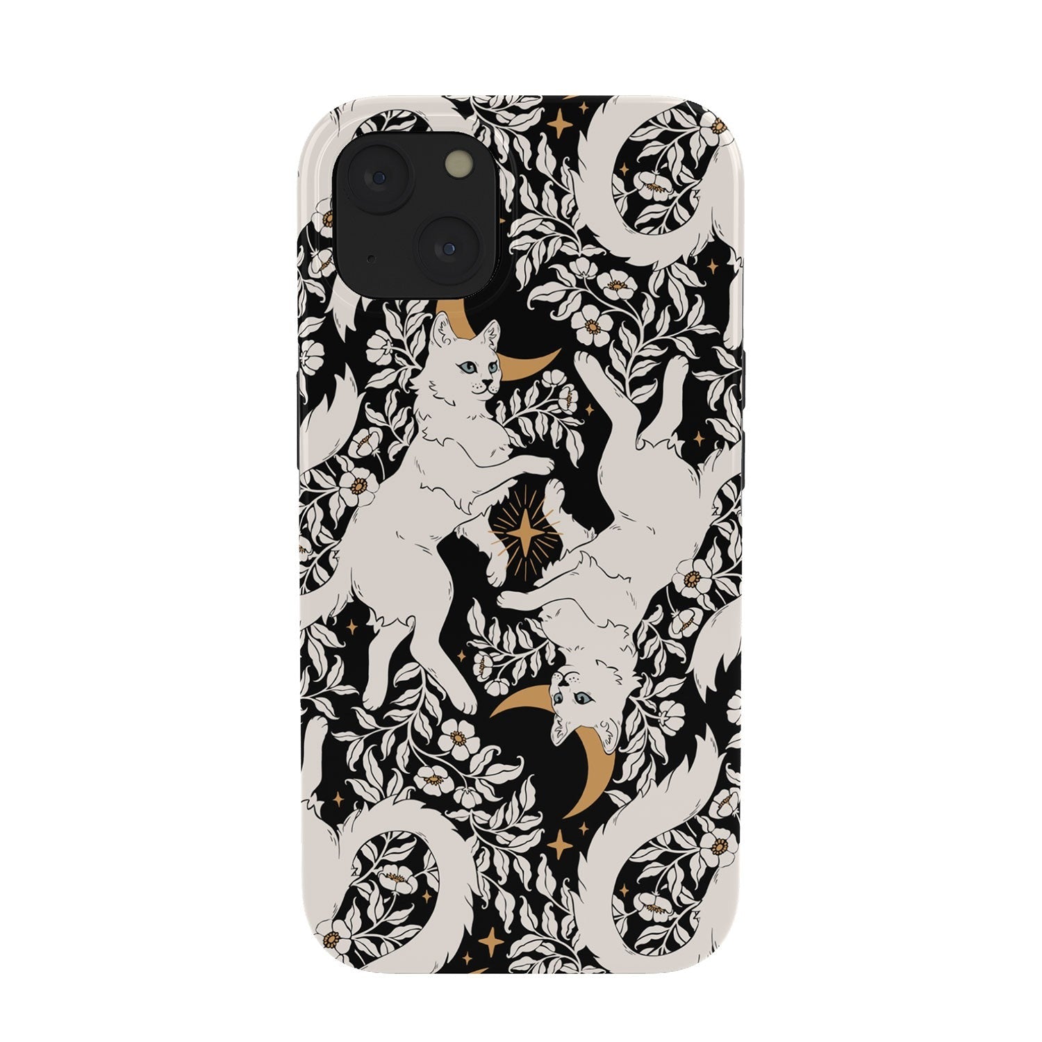 Avenie Celestial Cats Gold Phone Case