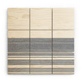 Kierkegaard Design Studio organic stripes naut navy blue and white Wood Wall Mural
