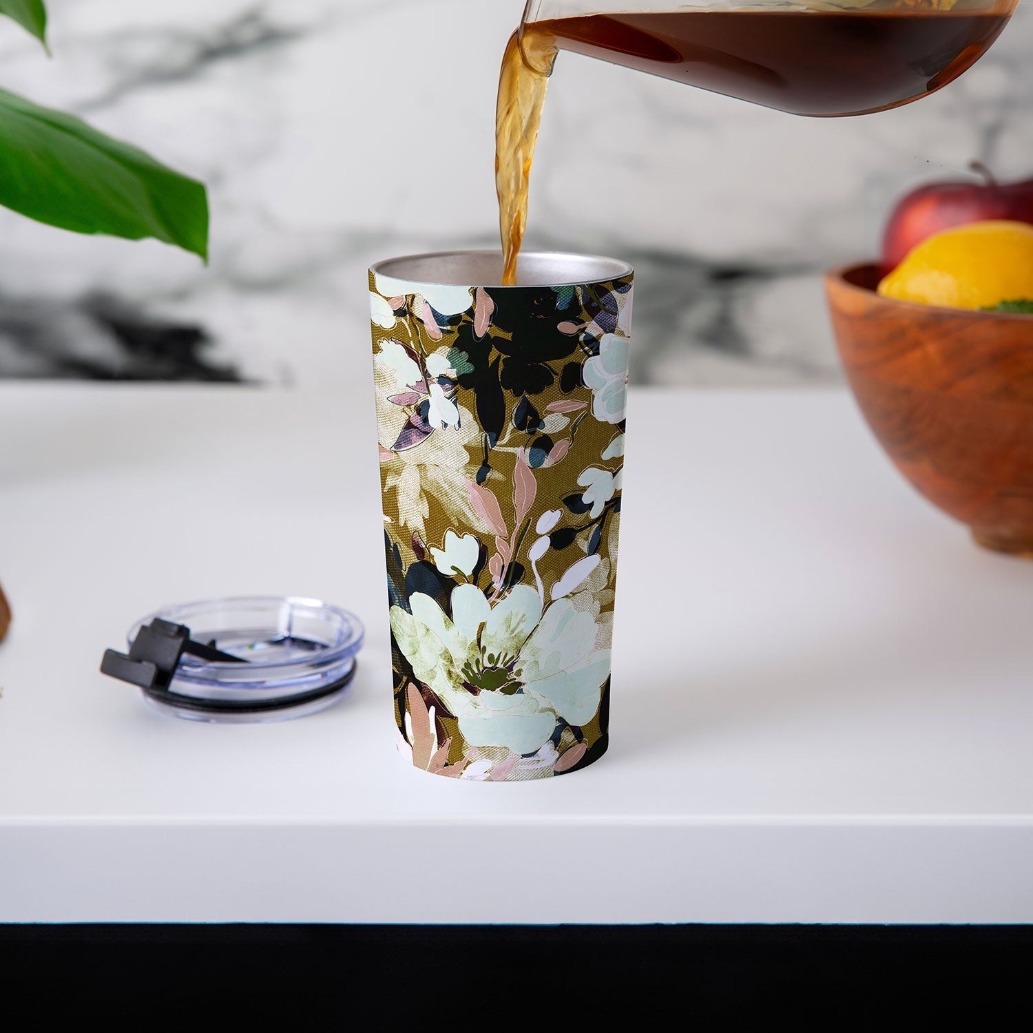 Marta Barragan Camarasa Romantic Floral Fusion Travel Mug