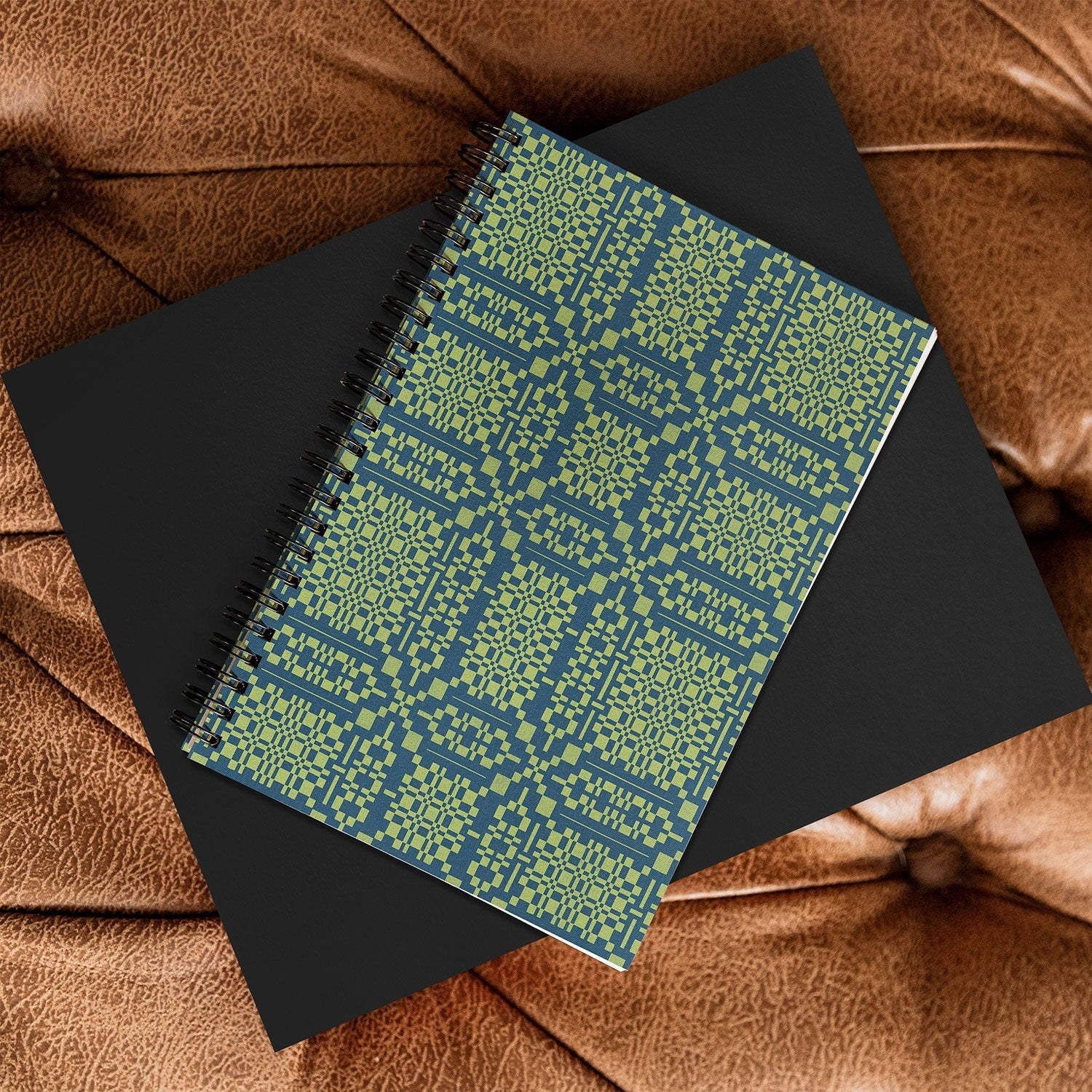 Marta Barragan Camarasa Nostalgic Grid Design Spiral Notebook