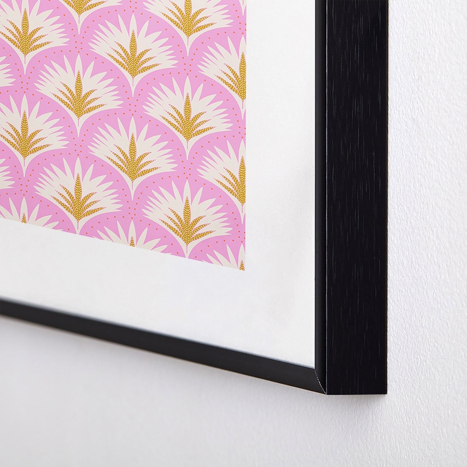 Jennifer Labre Pink Palmetto Metal Framed Art Print