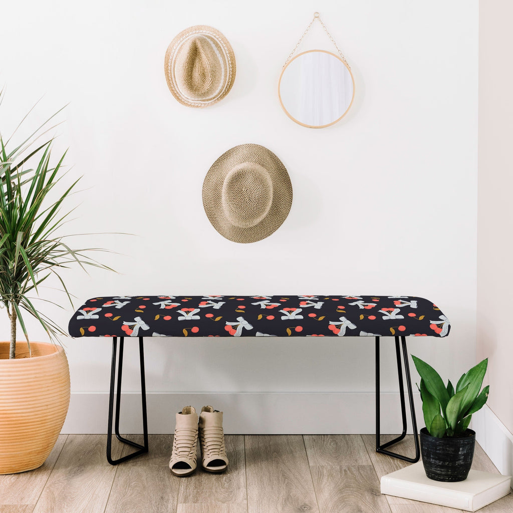 Jennifer Labre Cherries and Bows Bench
