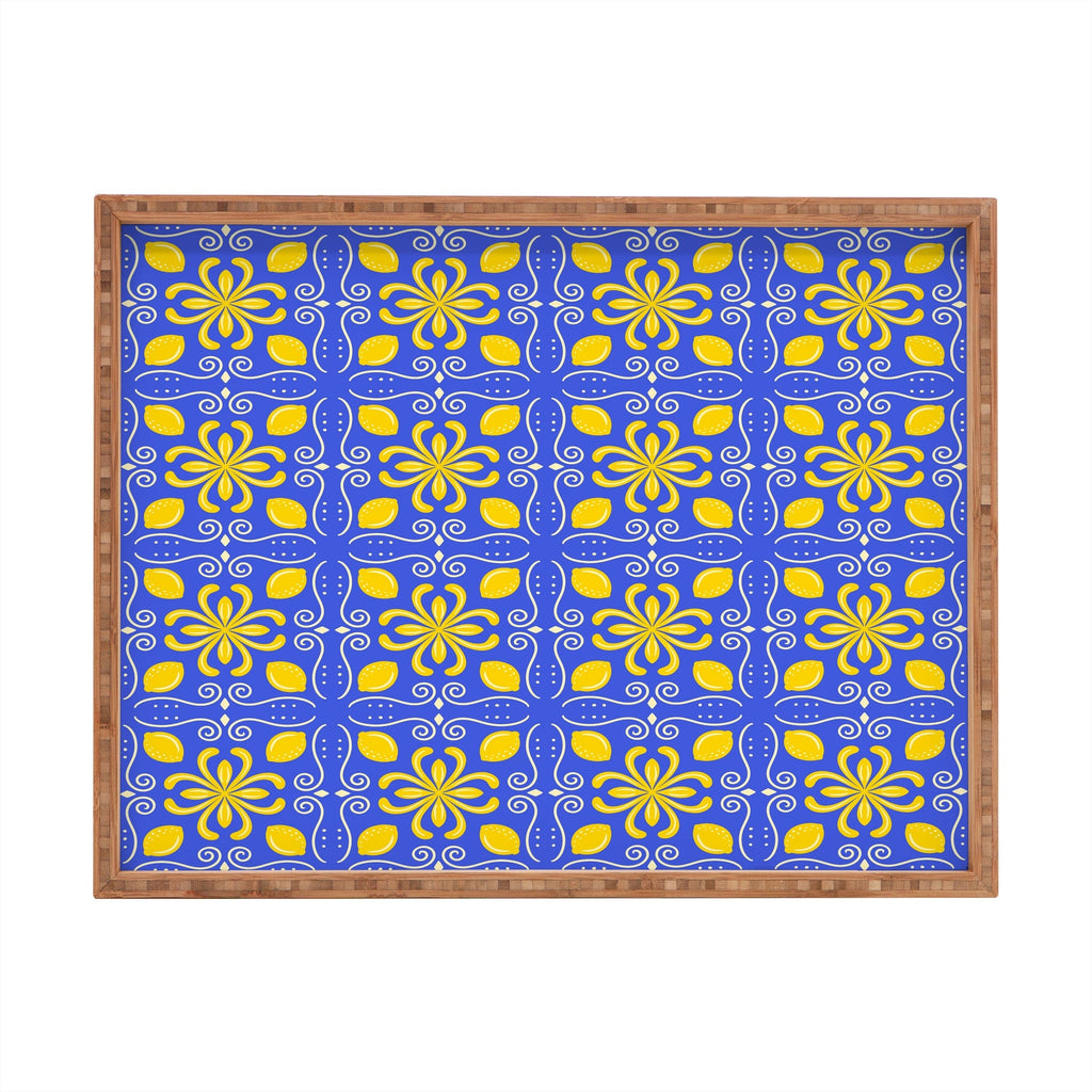 Design by Spark Dolce Vita Lemon Tile Rectangular Tray