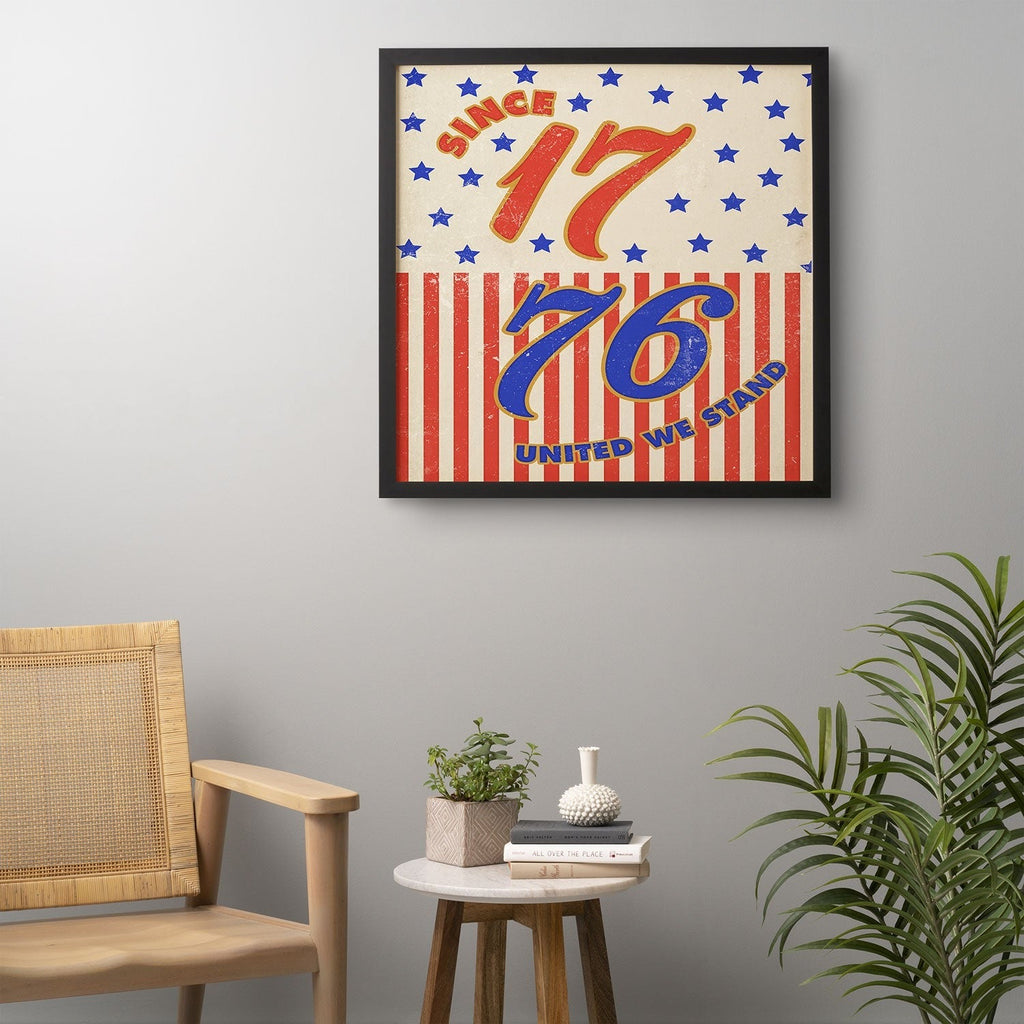 DENY Designs 1776 Stars Framed Wall Art