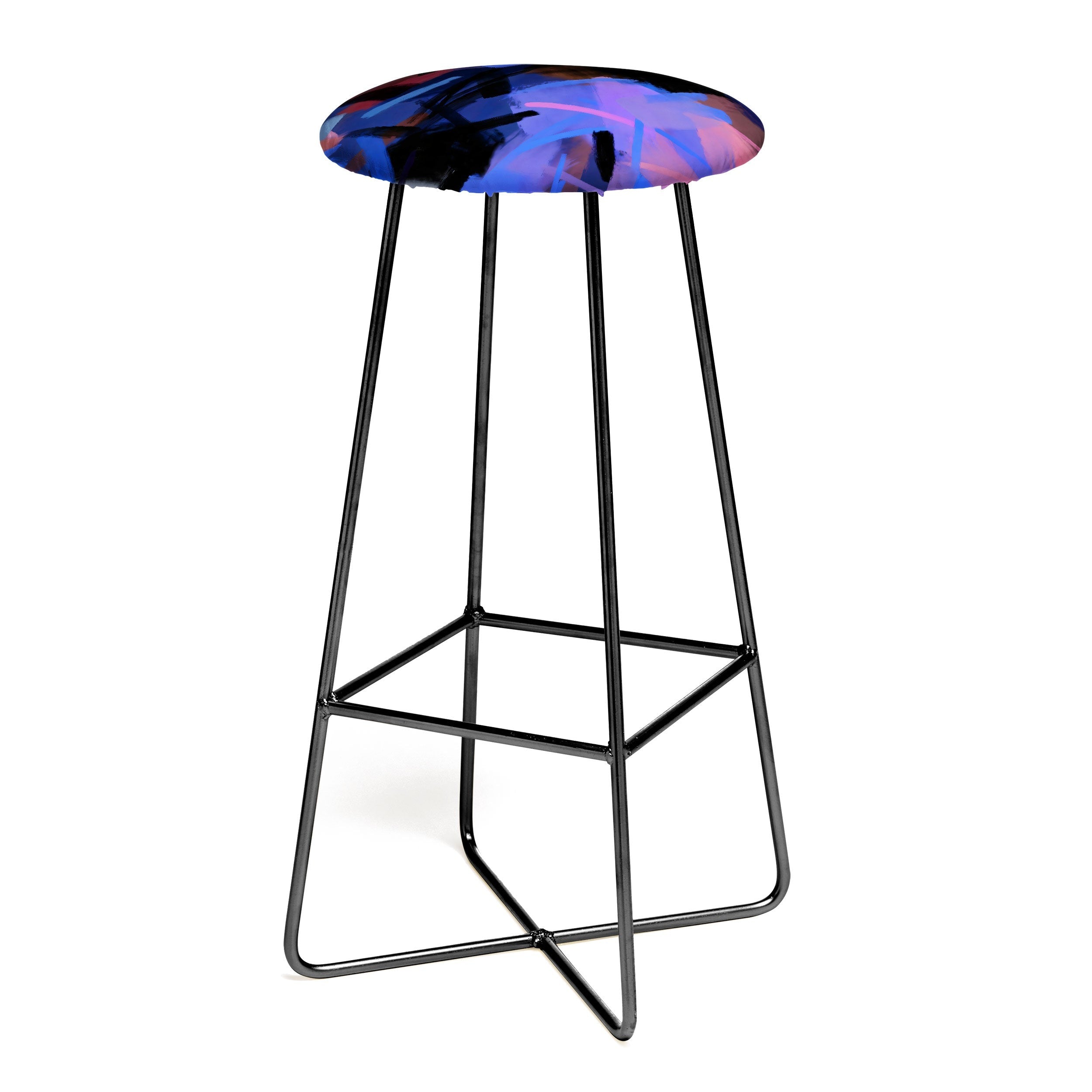83 Oranges Midnight Sparks Bar Stool