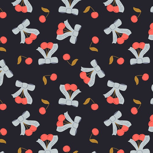Jennifer Labre Cherries and Bows Wall Mural