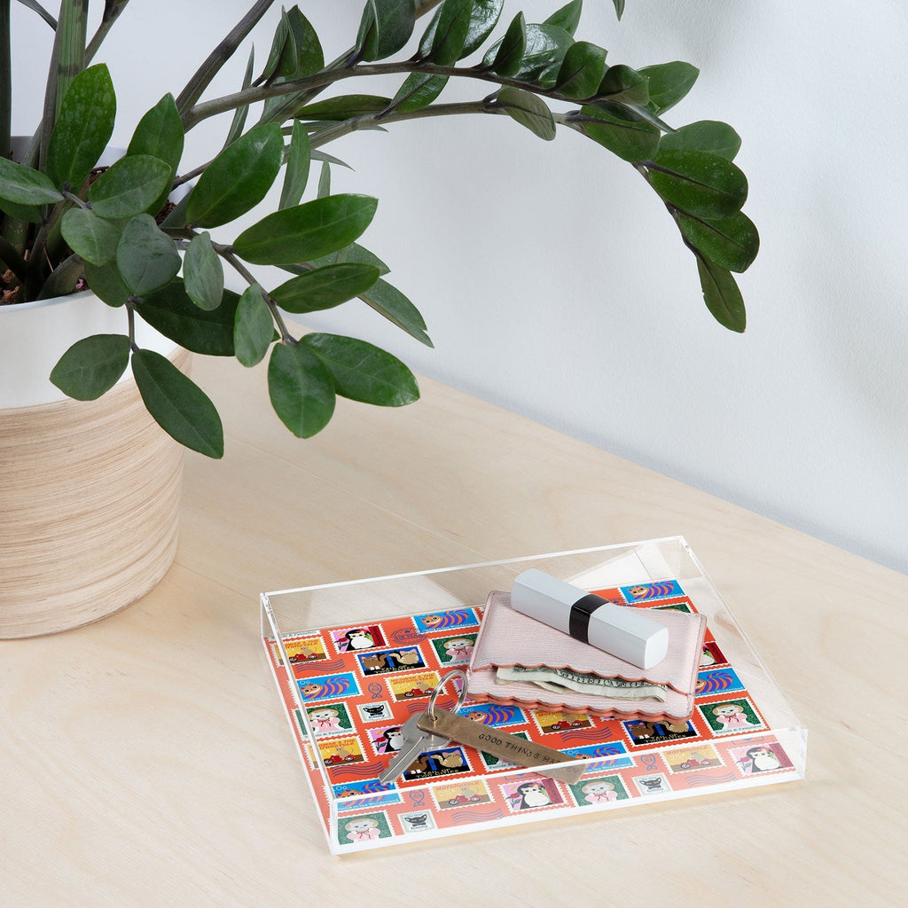 Design by Spark Classic Book Cat Stamps Acrylic Tray